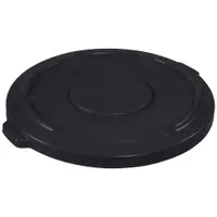 Rubbermaid® Brute® Flat Trash Can Lid, 55 Gallon, 2" x 27", Black, 1/Each