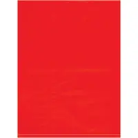 Flat 2 Mil Poly Bags, 9" x 12", Red, 1000/Case