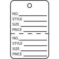 Garment Tags, Perforated, 1 3/4" x 2 7/8", White, 1000 /Case