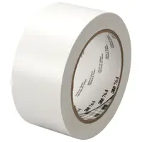 3M™ 764 Vinyl Tape, 5.0 Mil, 2" x 36 yds, White, 24/Case
