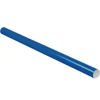 Mailing Tubes with Caps, 2" x 36", Blue, 50/Case