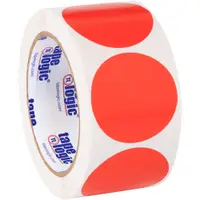 Tape Logic® Inventory Circle Labels, 2", Fluorescent Red, 500/Roll