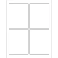 Tape Logic® Rectangular Laser Labels, 3 3/4" x 4 3/4", White, 400/Case