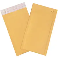 Self-Seal Bubble Mailers w/Tear Strip, #000, 4" x 8", Kraft, 250/Case