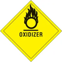 Tape Logic® Labels, "Oxidizer", 4" x 4, Black/Yellow, 500/Roll