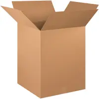 Corrugated Boxes, 20" x 20" x 28", Kraft, 10/Bundle; 120/Skid