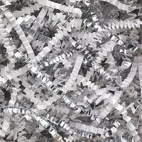 Crinkle Paper, 10 lb., White/Silver, 1/Case