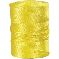Twisted Polypropylene Rope, 3/16", 650 lb, Yellow, 600'/Case