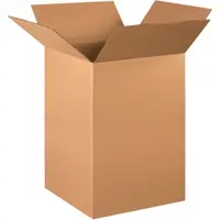 Tall Corrugated Boxes, 16" x 16" x 26", Kraft, 10/Bundle; 120/Skid