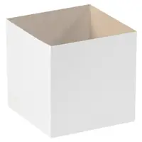Deluxe Gift Box Bottoms, 6" x 6" x 6", White, 50/Case