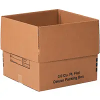 Deluxe Packing Boxes, 18" x 18" x 16", Kraft, 20/Bundle; 120/Skid