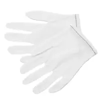 Nylon Inspection Gloves, Men's Large, White, 12 Pairs/Case