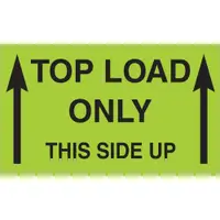 Tape Logic® Labels, "Top Load Only - This Side Up", 3" x 5", Fluorescent Green, 500/Roll