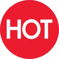 Tape Logic® Labels, "Circle "Hot" (High Gloss), 2", Red/White, 500/Roll