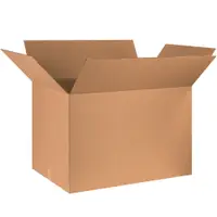 Corrugated Boxes, 36" x 24" x 24", Kraft, 5/Bundle; 120/Skid
