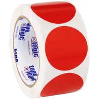 Tape Logic® Inventory Circle Labels, 2", Red, 500/Roll