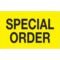 Tape Logic® Labels, "Special Order", 1 1/4" x 2", Fluorescent Yellow, 500/Roll