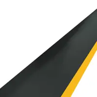 Economy Anti-Fatigue Mats, 3' x 12', Black/Yellow, 1/Each