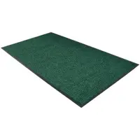 Deluxe Vinyl Carpet Mat, 4' x 6', Forest Green, 1/Each