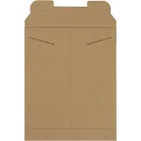 Stayflats® Mailers, 9-3/4" x 12-1/4", Kraft, 100/Case