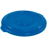 Rubbermaid® Brute® Flat Trash Can Lid, 55 Gallon, 2" x 27", Blue, 1/Each