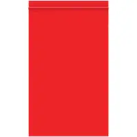 Reclosable 2 Mil Poly Bags, 5" x 8", Red, 1000/Case