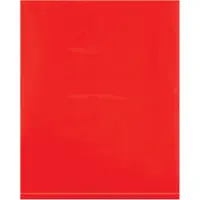 Flat 2 Mil Poly Bags, 12" x 15", Red, 1000/Case