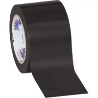 Tape Logic® Solid Vinyl Safety Tape, 6.0 Mil, 3" x 36 yds., Black, 3/Case