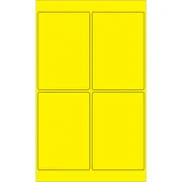 Tape Logic® Rectangle Laser Labels, 4" x 6", Fluorescent Yellow, 400/Case