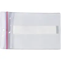 SUPERSCAN® Press-On Vinyl Envelopes, Reclosable, 3" x 5", Clear, 25/Case