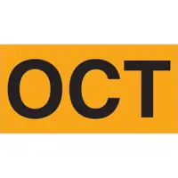 Tape Logic® Months of the Year Labels, "OCT", 3" x 6", Fluorescent Orange, 500/Roll