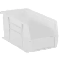 Plastic Stack & Hang Bin Boxes, 10 7/8" x 5 1/2" x 5", Clear, 12/Case
