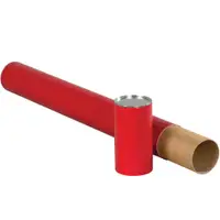 Premium Telescoping Tubes, 3" x 30", Red, 24/Case