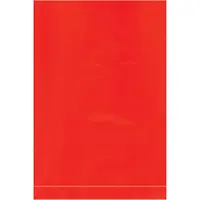 Flat 2 Mil Poly Bags, 4" x 6", Red, 1000/Case