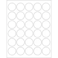 Tape Logic® Glossy White Circle Laser Labels, 1 1/2", Glossy White, 3000/Case