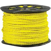 Twisted Polypropylene Rope, 1/2", 3,800 lb, Yellow, 600'/Case