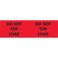 Tape Logic® Labels, "Do Not Top Load", 3" x 10", Fluorescent Red, 500/Roll