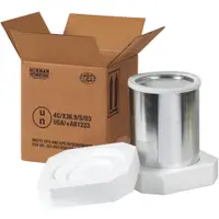 Foam Haz Mat Shipper Kit, 1 - 1 Gallon, 8 1/2" x 8 1/2" x 9 5/16", Kraft, 1/Each; 80/Skid