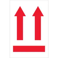 Tape Logic® Labels, (two up arrows over red bar), 4 x 6", Red/White/Black, 500/Roll