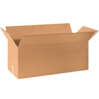 Long Corrugated Boxes, 30" x 12" x 12", Kraft, 15/Bundle; 120/Skid