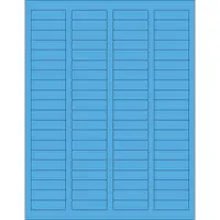 1 3/4 x 1/2" Fluorescent Blue Rectangle Laser Labels 100 SHEETS