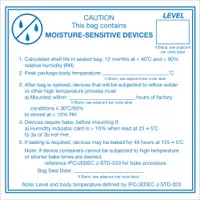 Tape Logic® Labels, "Caution Moisture Sensitive Devices", 4" x 4", Blue/White, 500/Roll
