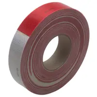 3M™ 983 Reflective Tape, 22.0 Mil, 2" x 150', Red/White, 1/Case