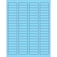 Tape Logic® Rectangle Laser Labels, 1 3/4" x 1/2", Pastel Blue, 8000/Case