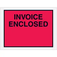Tape Logic® "Invoice Enclosed" Envelopes, 4 1/2" x 6", Red, 1000/Case