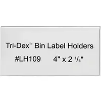 Tri-Dex™ Bin Label Holders, 4" x 2 1/4", Clear, 25/Case