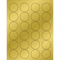Tape Logic® Foil Circle Laser Labels, 1 5/8", Gold, 2400/Case