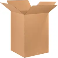 Corrugated Boxes, 26" x 26" x 36", Kraft, 5/Bundle; 125/Skid
