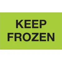 Tape Logic® Climate Labels, "Keep Frozen", 3" x 5", Fluorescent Green, 500/Roll