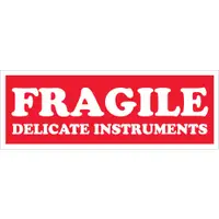 Tape Logic® Labels, "Fragile - Delicate Instruments", 1-1/2" x 4", Red/White, 500/Roll